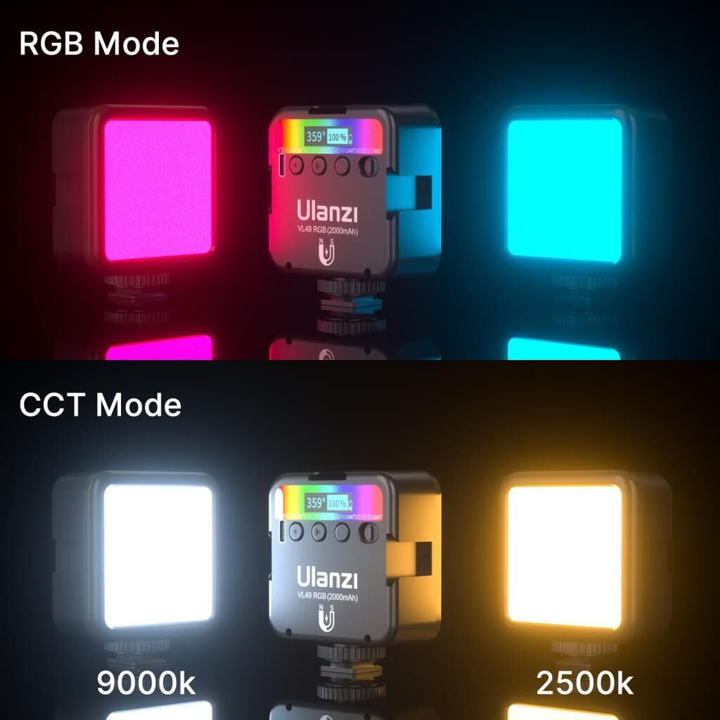 Ulanzi VL49 RGB Mini Led Vlogger Youtuber Işık