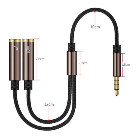 Mikrofon ve Kulaklık Ayırıcı Kablo Yüksek Kalite