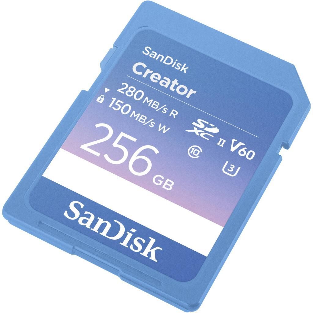 SanDisk Creator 256GB V60 280MB/s UHS-II SDXC Hafıza Kartı - SDSDXEP-256G-GNCIS