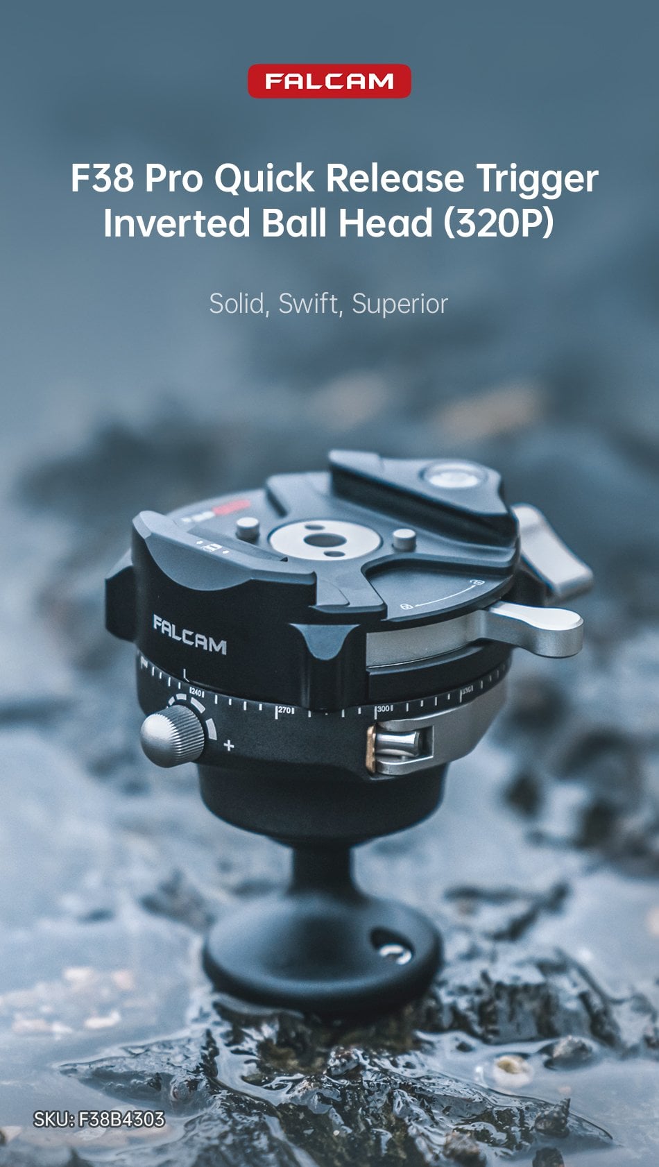 F38 Schnellwechsel-Trigger Kugelkopf 301 - 360° Kamerakopf Für Sofortige Quer/Hochformat Wechsel