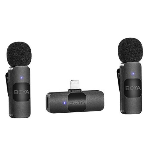 Boya BY-V2 Ultra Kompakt Iphone İkili Kablosuz Mikrofon (Lightning)