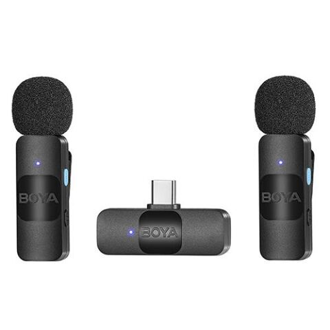Boya BY-V20 Ultra Kompakt Android İkili Kablosuz Mikrofon (Type-C)