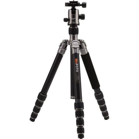 Mefoto A2350Q2T GlobeTrotter Aluminum Travel Tripod Kit (Titanium)