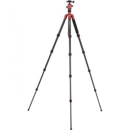 MeFOTO C1350Q1R RoadTrip Carbon Fiber Travel Tripod Kit(Red)