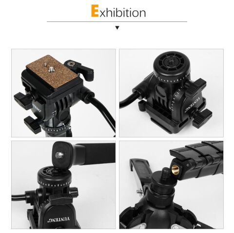 Yunteng VCT-288 Profesyonel Tripod Monopod Hidroli