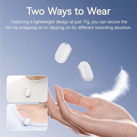 Ulanzi A30 Tiny 2 Kişilik Mikrofon Seti - Beyaz