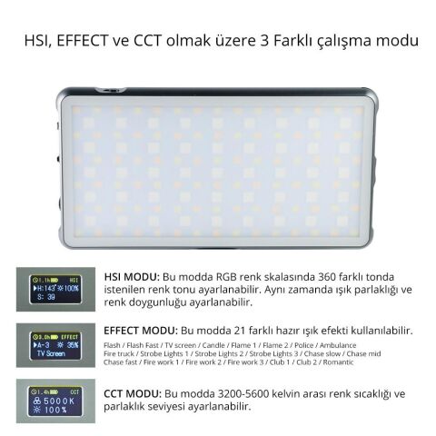 Sanger PRO-S21 RGB Led Video Efekt Işığı