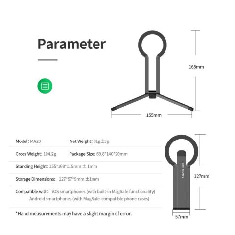 Ulanzi MA29 MagSafe Uyumlu Manyetik Telefon Standı