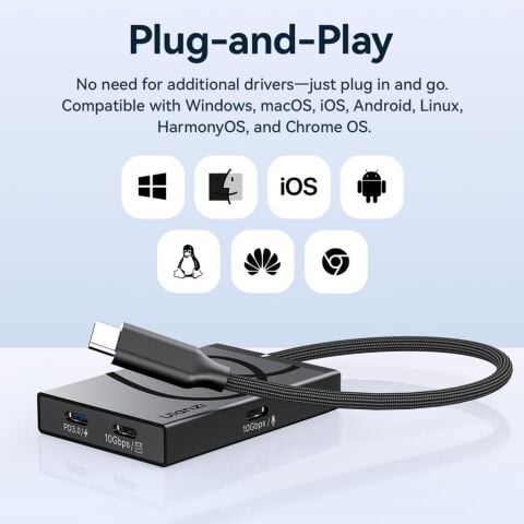 Ulanzi H1 4'ü 1 Arada USB-C Medya Hub