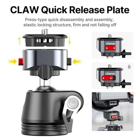 Ulanzi EH13 360° Ball Head Alüminyum Tripod Kafası