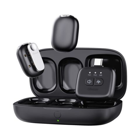 Ulanzi A30 Tiny 2 Kişilik Mikrofon Seti - Siyah