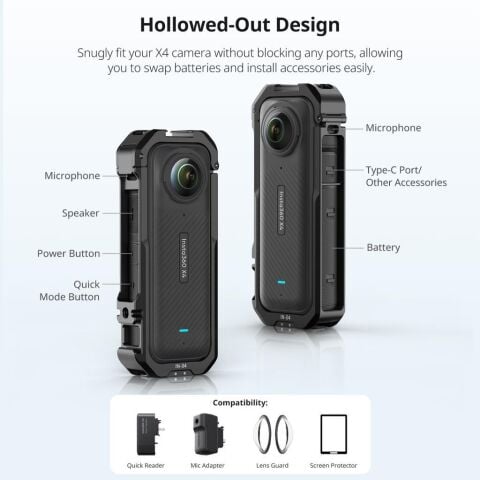 Ulanzi IN-04 Insta360 X4 için Metal Kafes