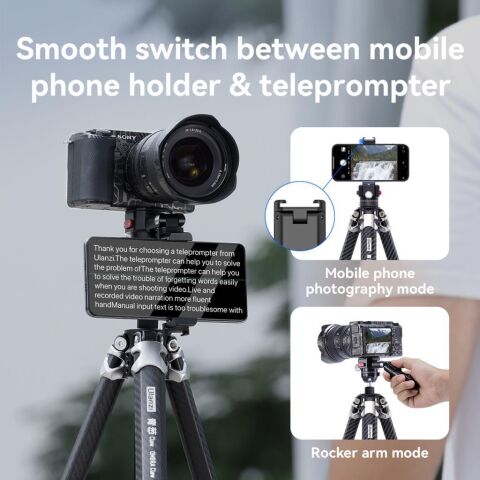 Ulanzi OMBRA Claw Quick Release Teleprompter Carbon Fiber Tripod