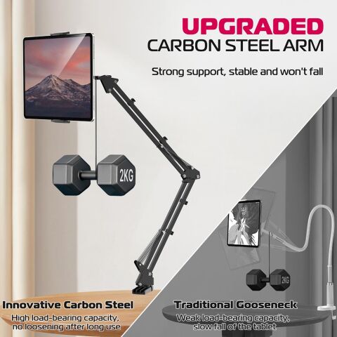 Ulanzi T2 Çift Kollu Mikrofon Telefon ve Tablet Masa Standı