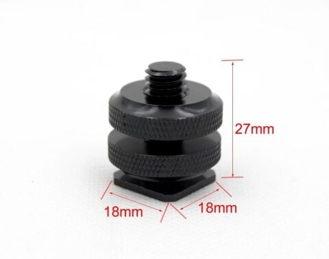 Fotga V12 3/8'' Erkek Vida to Hot Shoe Çevirici