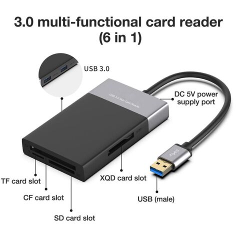 Romix 3.0 Multi-functional Card Reader (6in1)