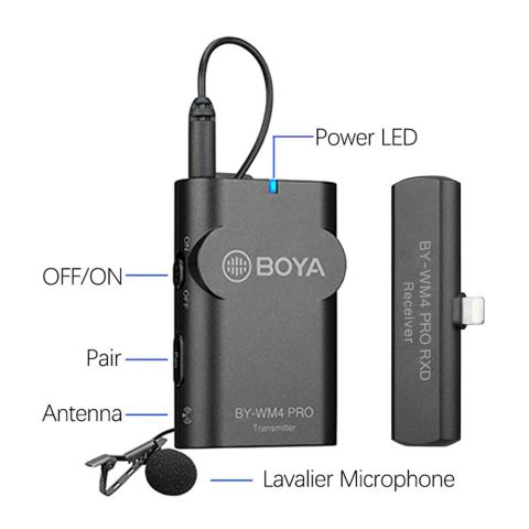 Boya BY-WM4 Pro-K3 Iphone Kablosuz Mikrofon