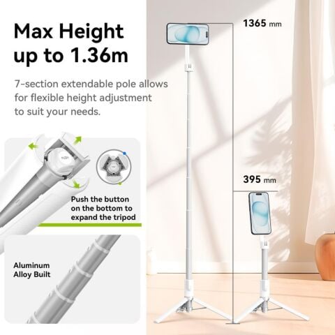 Ulanzi MG-003 Pro MagSafe Uyumlu Selfie Tripod - Beyaz
