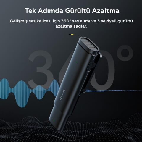 Ulanzi WM-10 Iphone 11/12/13/14 Uyumlu Kablosuz Yaka Mikrofonu