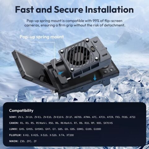 Ulanzi CU01 Termostatik Kontrollü Yarı İletken Kamera Soğutucu