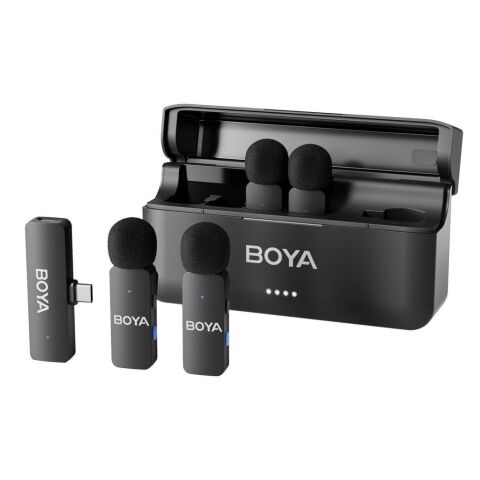 Boya BY-V4U 4 Kişilik Şarj Kutulu Kablosuz Mikrofon Seti - Type-C