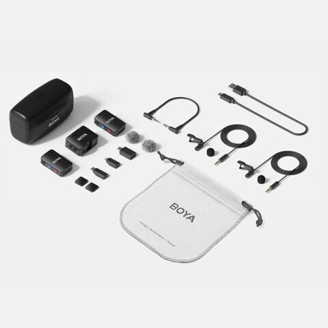 BOYA Boyamic All-in-One Kablosuz İkili Kayıt Yaka Mikrofonu