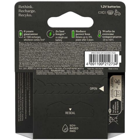 GP ReCyko Pro 4'lü Şarj Edilebilir AA Kalem Pil (Yeni Seri)