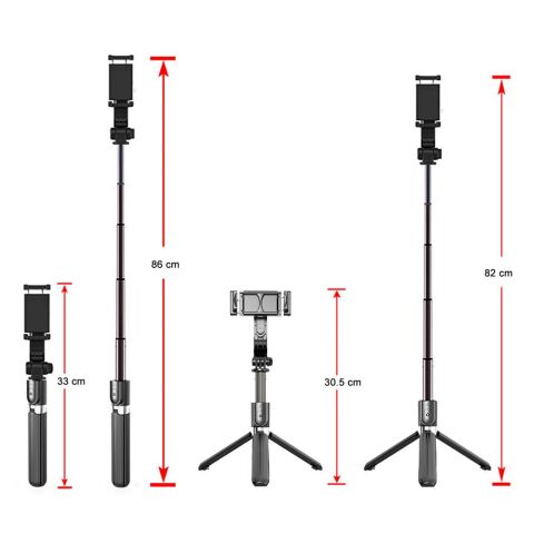 Herigo L08 Tek Eksenli Gimbal Selfie Çubuğu Tripod