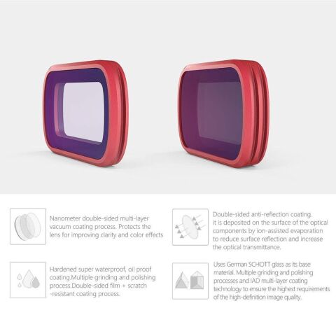 Pgytech QC01ZX Dji Osmo Pocket ND Filtre Seti