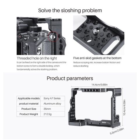 UURig C-A73 Sony A7 III Serisi Vlog Cage Çerçeve