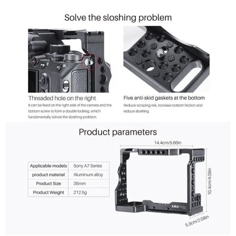 UURig C-A73 Sony A7 III Serisi Vlog Cage Çerçeve