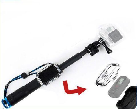 Gopro İçin Kumanda Aparatlı Suya Dayanıklı Monopod