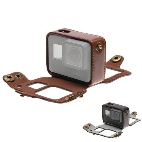 Gopro Hero 5 6 Askılı Deri Kılıf