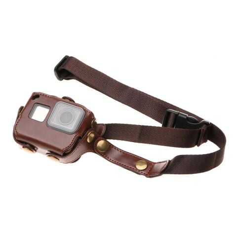 Gopro Hero 5 6 Askılı Deri Kılıf