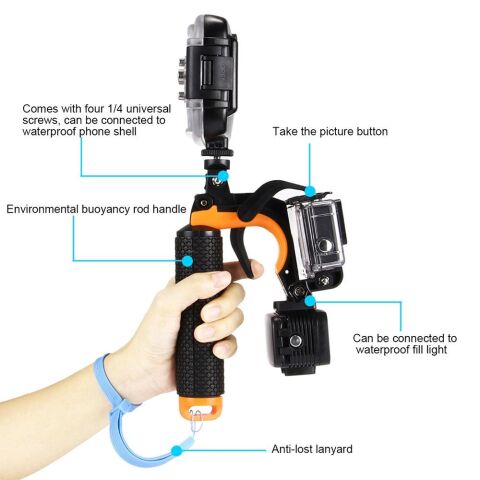 Aksiyon Kamera Tuşlu Şamandıra Monopod