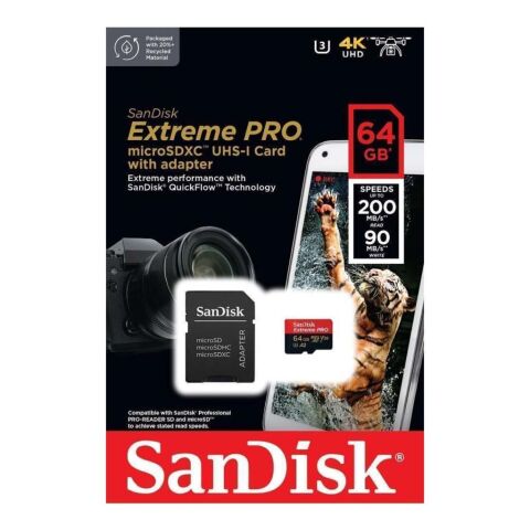 Sandisk Extreme Pro 64GB 200mb/s MicroSDXC Hafıza Kartı (10 Adet)