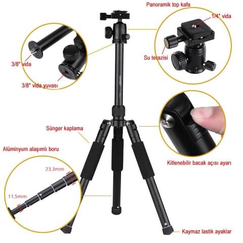 Yunteng VCT-190 Kompakt Tripod & Monopod