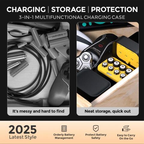 Imuto 3000mWh AA & 1300mWh AAA Lityum Şarjlı Pil Seti (4+4) Yuvalı Şarj Ünitesi