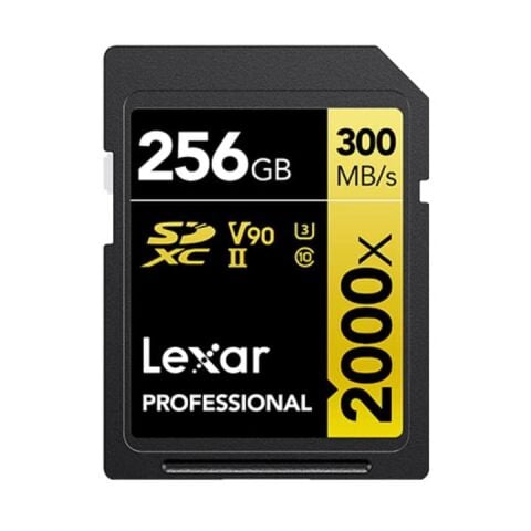 Lexar Professional 256GB 2000X 300 MB/s 8K V90 SDXC Hafıza Kartı