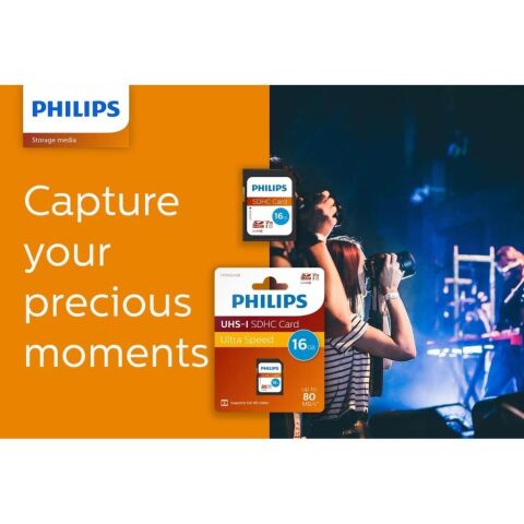 Philips 16GB Ultra Hızlı UHS-I SDHC Hafıza Kartı (FM16SD45B/00)