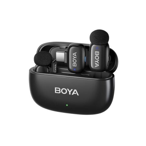 BOYA Mini 2 AI Kablosuz Yaka Mikrofonu Type-C Mat Siyah - SKU02