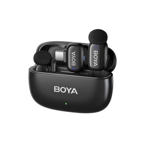 BOYA Mini 2 AI Kablosuz Yaka Mikrofonu Type-C Mat Siyah - SKU02
