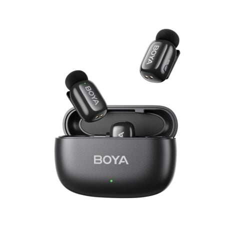 BOYA Mini 2 AI Kablosuz Yaka Mikrofonu Type-C Mat Siyah - SKU02
