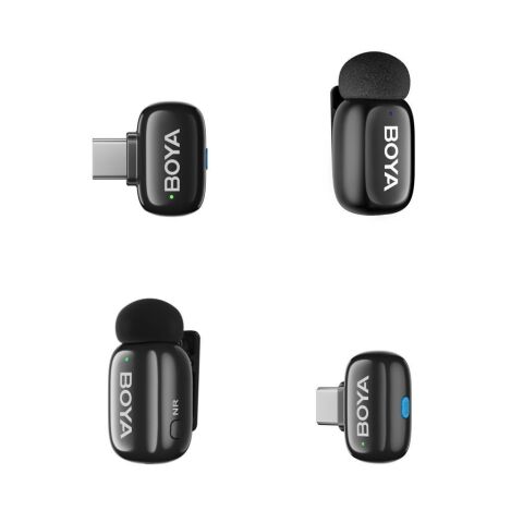 BOYA Mini 2 AI Kablosuz Yaka Mikrofonu Type-C Mat Siyah - SKU02