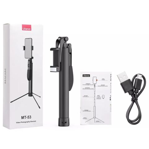 Ulanzi MT-53 El Sarsıntı Önleyici Bluetooth Tripod Selfie Çubuğu