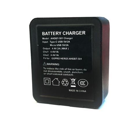 Gopro Hero 5 İçin İkili Batarya Pil Şarj Cihazı