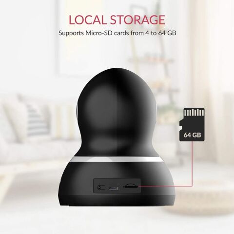 Yi Dome 1080p 360° Gece Görüşlü  IP Kamera Siyah