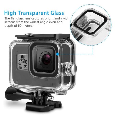 Gopro Hero 8 Black İçin Su Geçirmez Housing