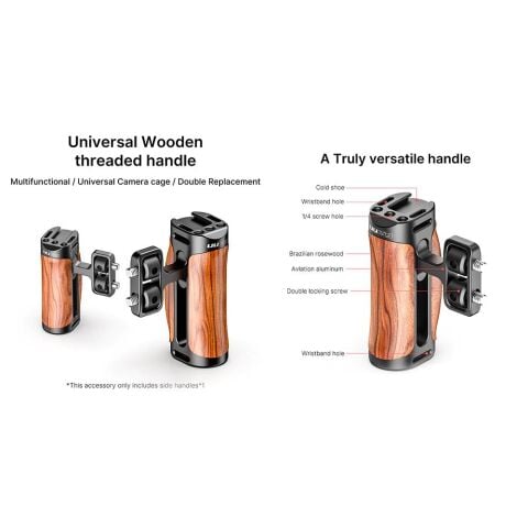 Ulanzi R075 Sol-Sağ Universal Ahşap Tutacak