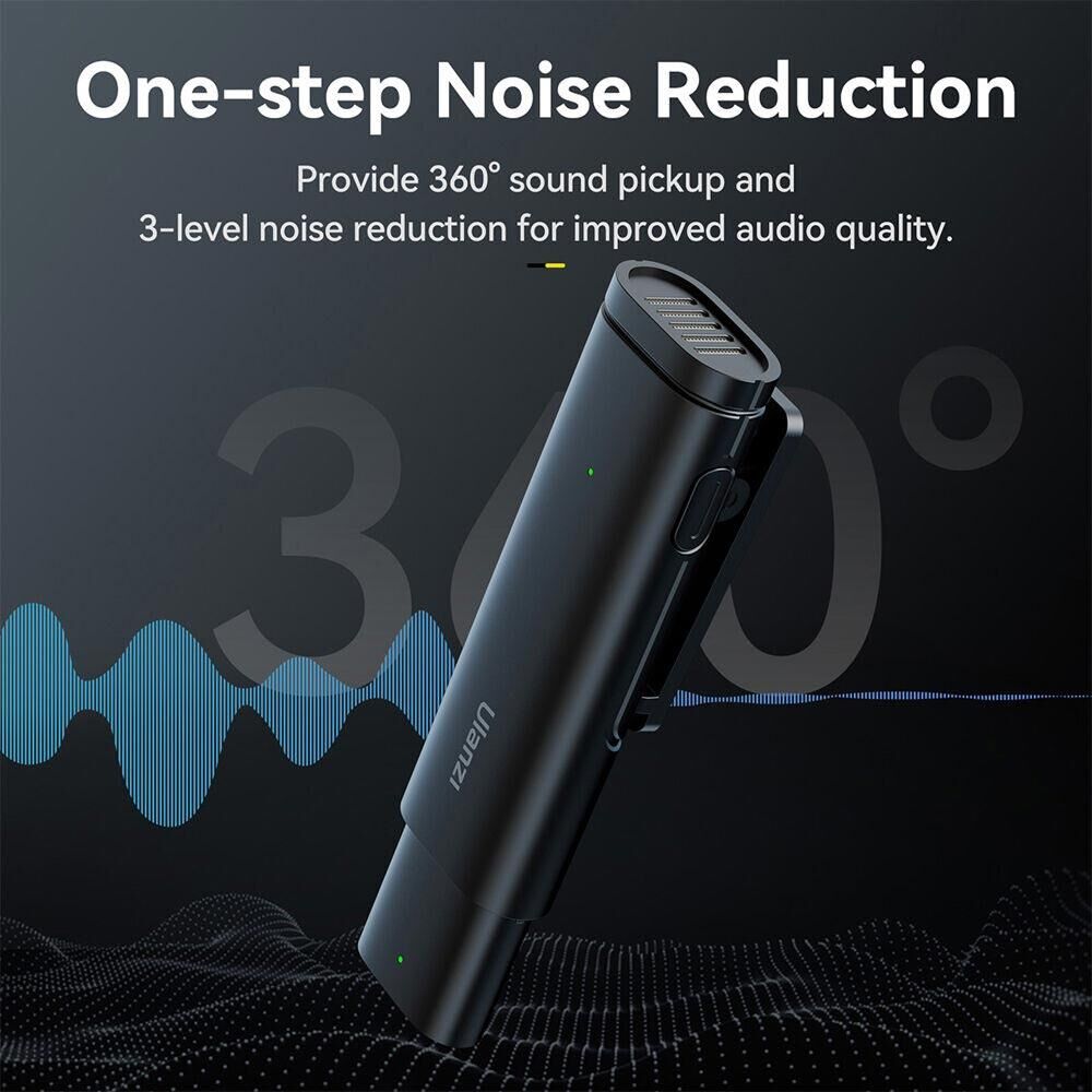 Ulanzi WM-10 Akıllı Telefon veya Tabletler için Kablosuz Klipsli Mikrofon (Type-C) - 3328A